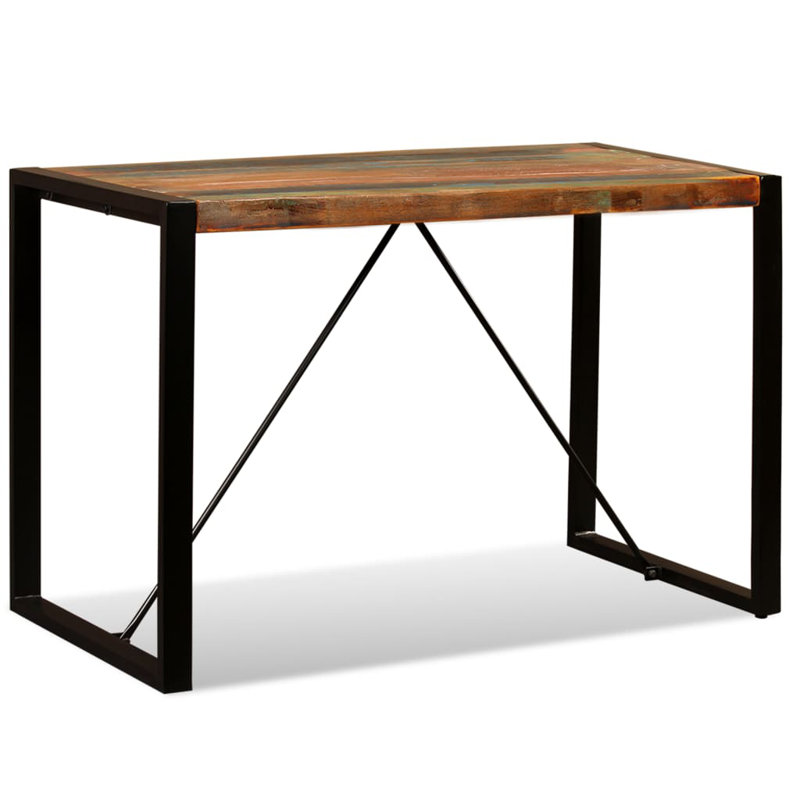Table de salle à manger vidaXL, Brun,  H 29,9 po x L 47,2 po x l 23,6 po 