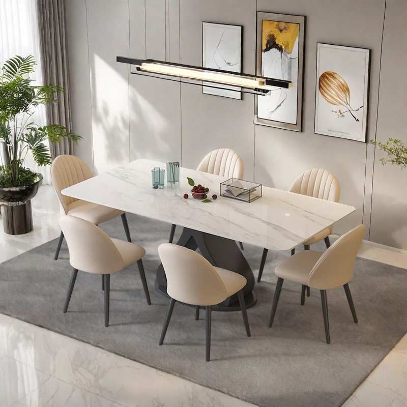 Modern Italian Dining Table, 29.5"H x 55.1"L x 31.5"W