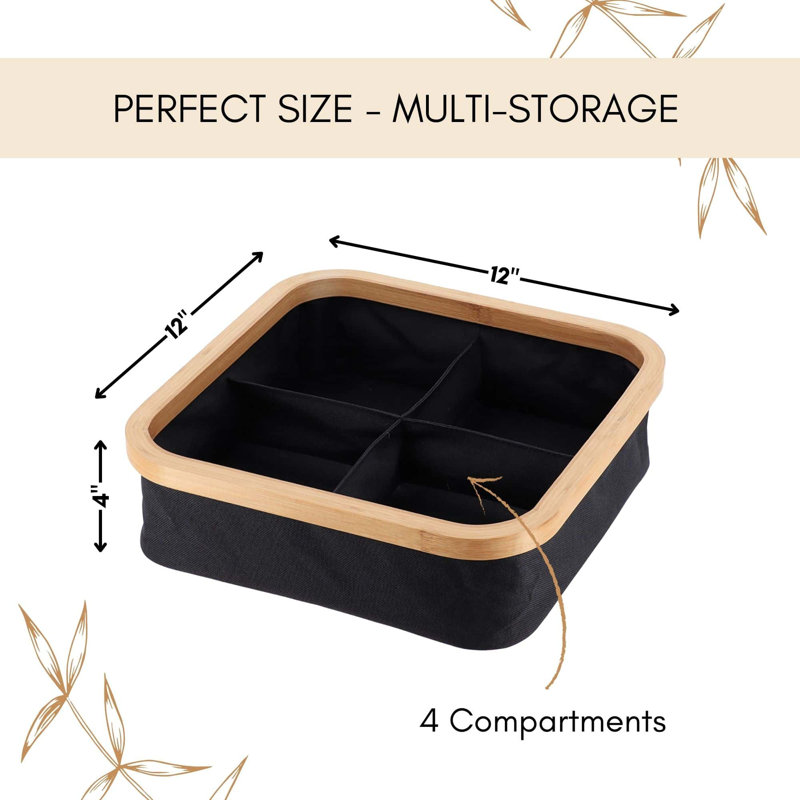 Evideco Decorative Basket, 8, Black