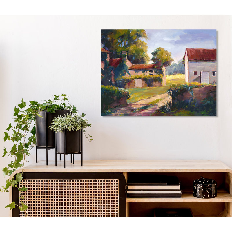 Print by John Beard, 21.5" H x 25.5" W x 1.75" D, White Framed Canvas