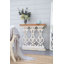 Console 32 po x 12 po x 32 po Classic Vintage White Wash avec plateau en bois brun