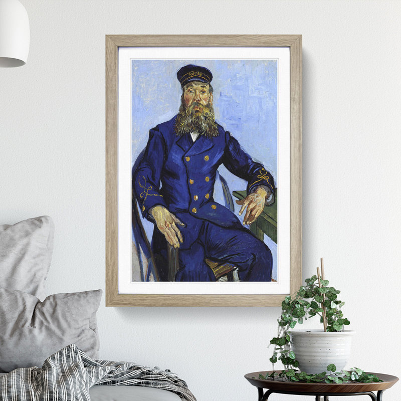 The Postman Joseph Roulin by Vincent Van Gogh - Picture Frame Painting, Oak Framed, 48cm H x 36cm W x 2cm D