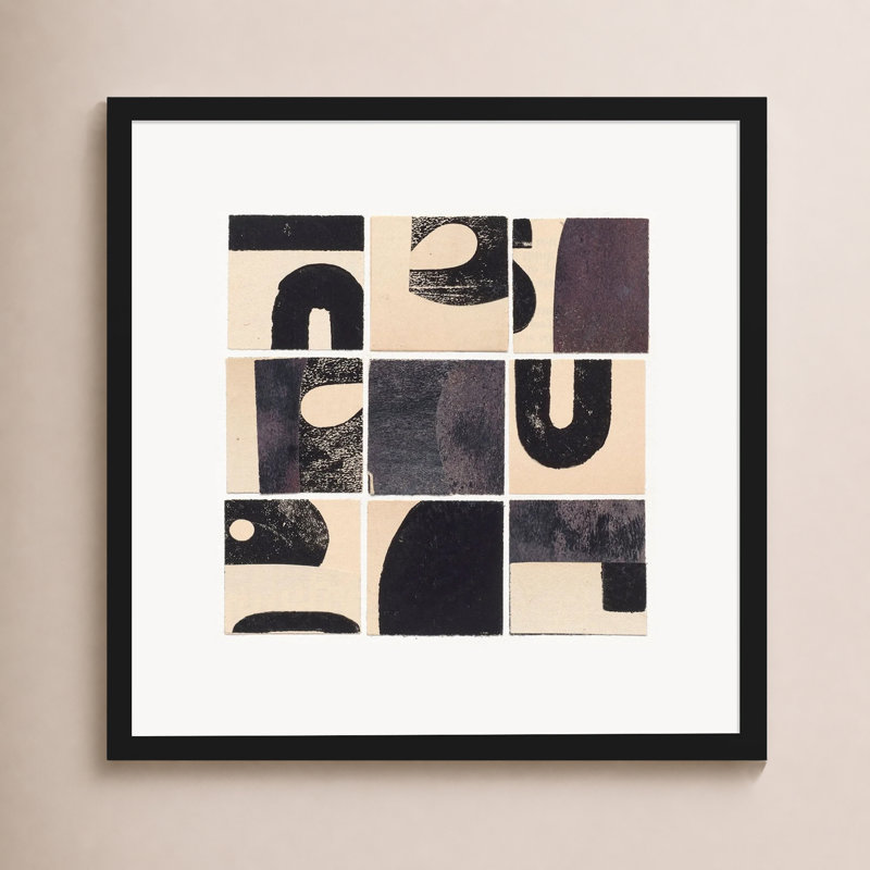 Curvy Print by Driftway Studio, Black Framed, 16" H x 16" W x 1.25" D