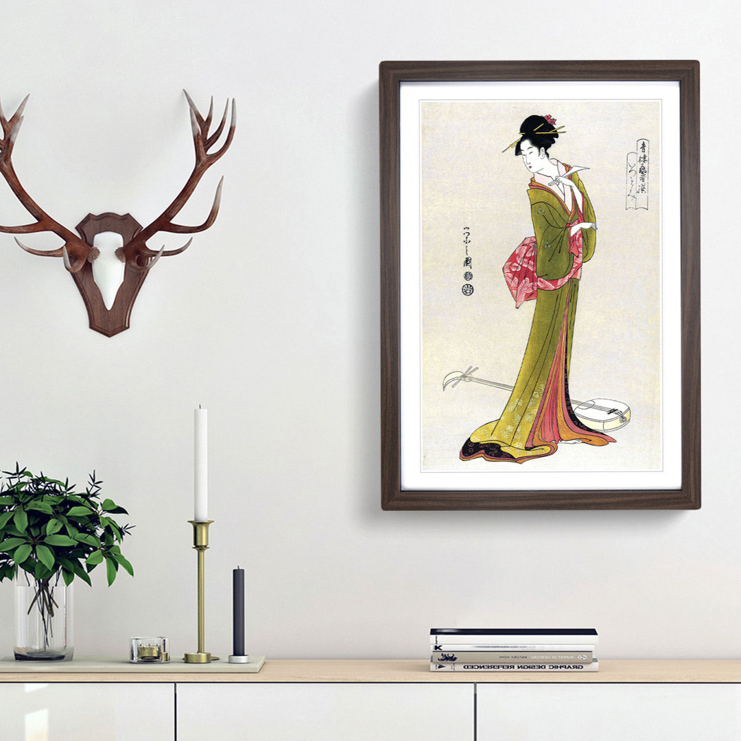 Itsutomi by Chobunsai Eishi - Framed Print