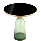 Belinda Side Table Gray Glass