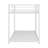 Metal Twin Over Twin Low Bunk Bed With Ladder And Full Length Guardrail-422130943