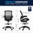 Mignone Mid-Back Transparent Mesh Office Chair with Flip-Up Arms-83161081