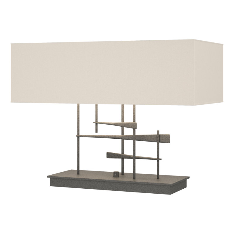 Cavaletti 15.3" Table Lamp, Natural Iron, Flax