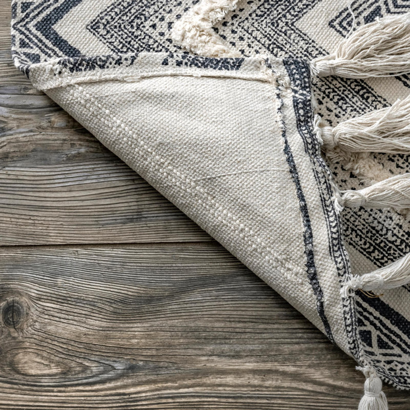 Platte Cotton Geometric Indoor Rug, Rectangle 5' x 8'