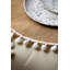 Natural Elements Woven Hessian Placemats with Pom Pom Decorations