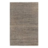 Charcoal Textured Silk Wool Blend Rug