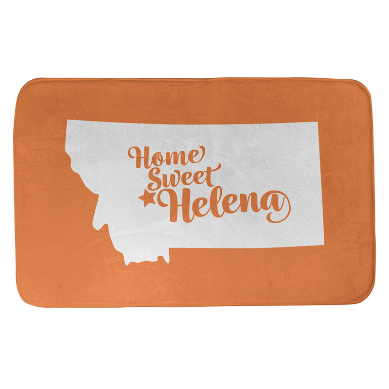Tapis pour salle de bain hélène montana, l 17 po x L 21 po, Orange