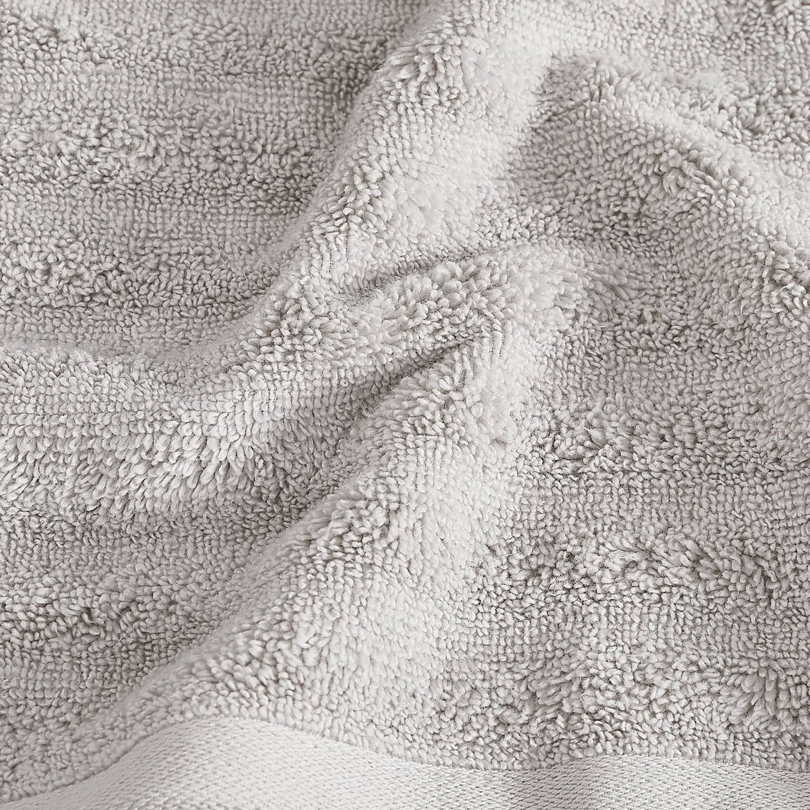  Zero Twist 6 Piece Towel Set, Light Gray