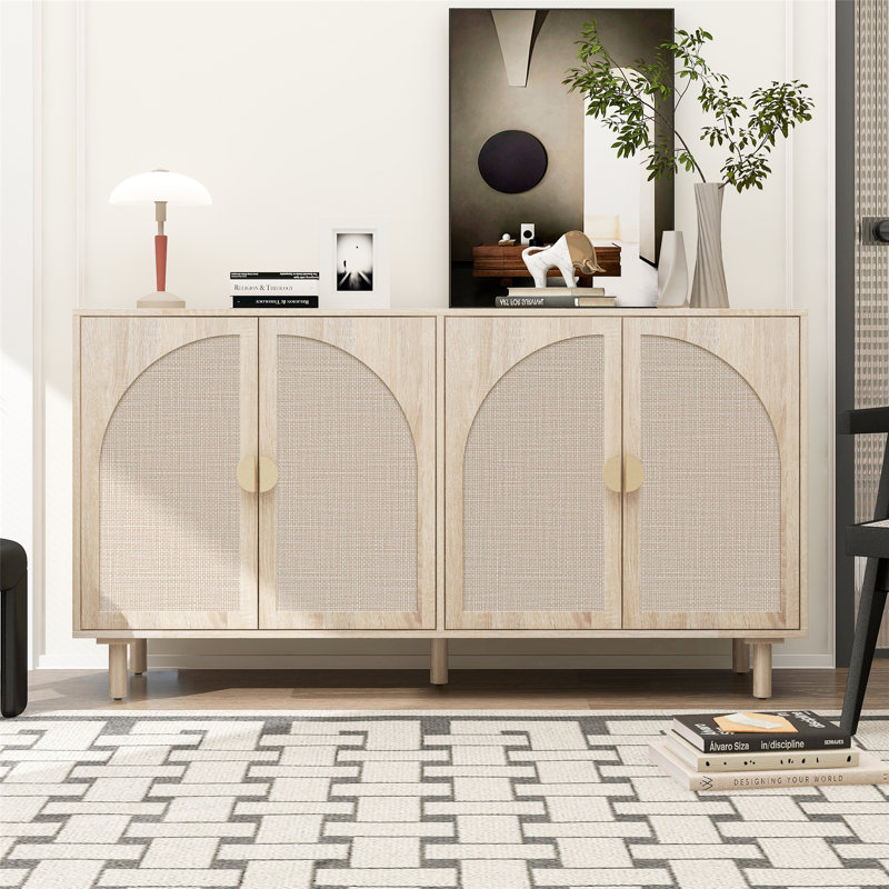Buffet décoratif Cheshunt, Naturel, H 31,54 po x l 58,9 po x P 15,59 po