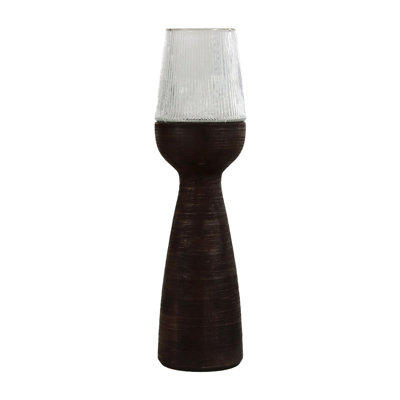 Arbre Dark Brown Hurricane/Vase Mango Wood