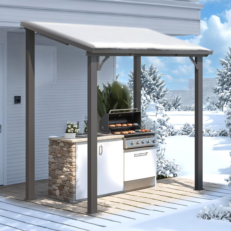 Pergolas et abris de jardin muraux robustes, 98.4" H x 102" W x 52.8" D