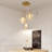 3-light Glass Suspended Chandelier