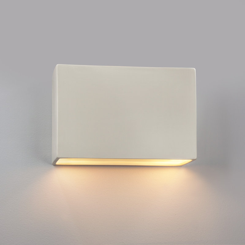Applique murale encastrée 1 lumière à intensité variable Durso, Blanc mat, DEL, H 8 po x l 12 po x P 4 po
