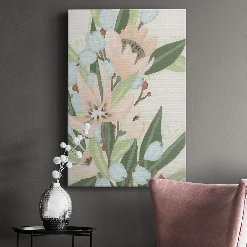 Island Cascade I - peinture sur toile tendue, L 12 po x H 18 po