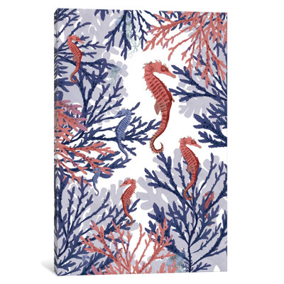 «Coral and Seahores» par Fab Funky - impression sur toile tendue