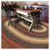 Dameko Braided Non Shedding Premium Jute Blue/Red Rug