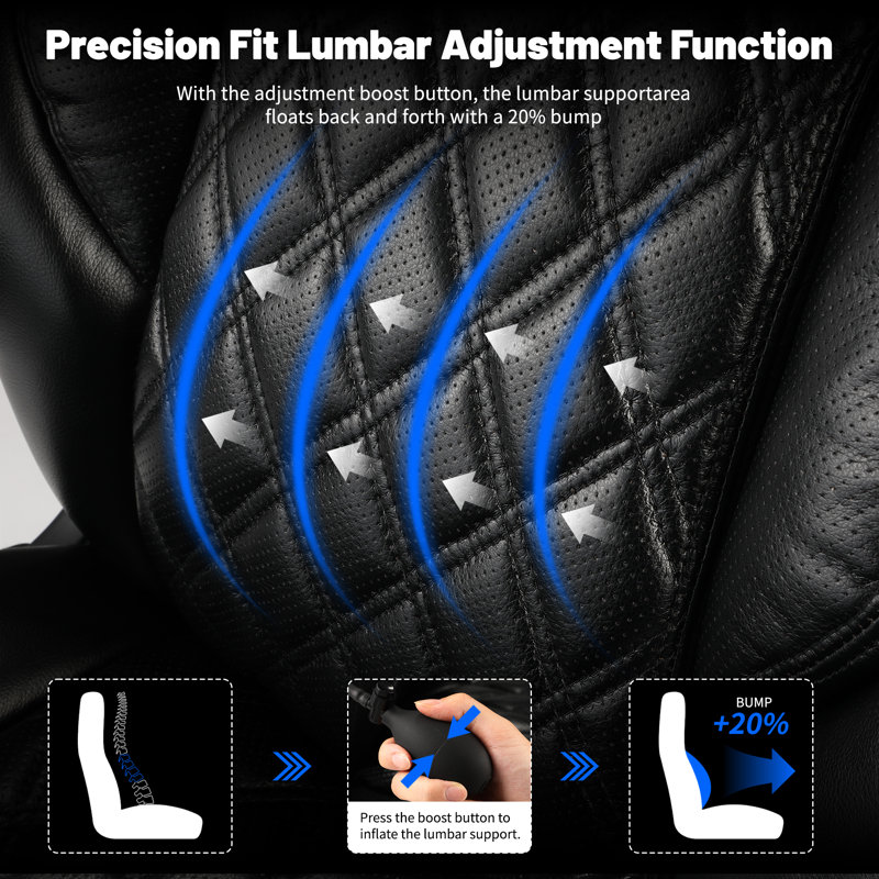Upgraded Breathable Executive Chair With High-resilience Foam And Silent 360° Casters, Black