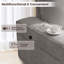 Canapé modulaire convertible 98,4 "en L de 98,4 po avec méridienne de rangement, canapé-lit modulaire surdimensionné à 3 places avec ports de chargement USB pour le salon-57658589