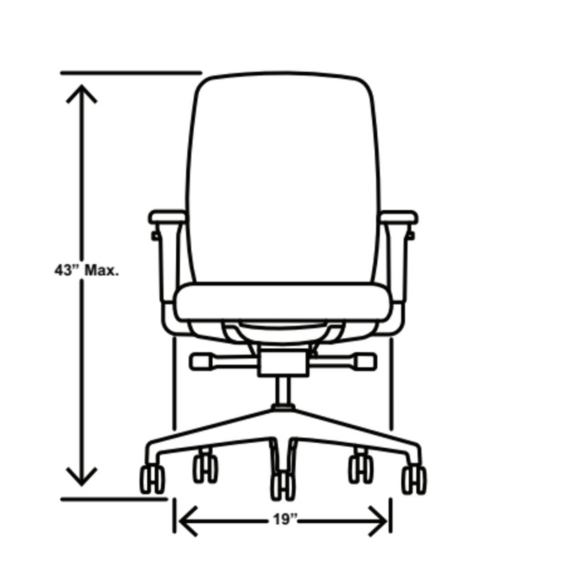 Black Mesh Adjustable Task Chair with Swivel Base