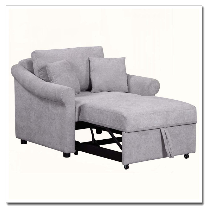 Fauteuil convertible Chenille 3 en 1 avec dossier réglable, Grey