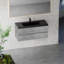 Meuble-lavabo flottant 48 po avec lavabo, meuble-lavabo mural moderne avec lavabo à quartz noir et tiroirs à fermeture en douceur 48 po-867271429