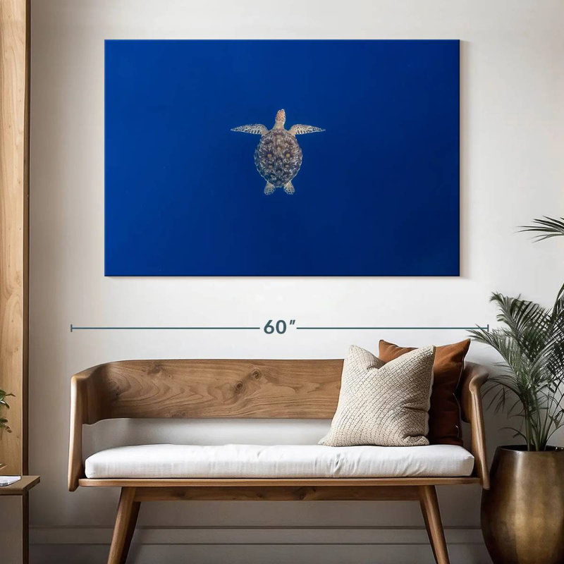 Brampt Blue Sea Turtle, 34" H x 51" W