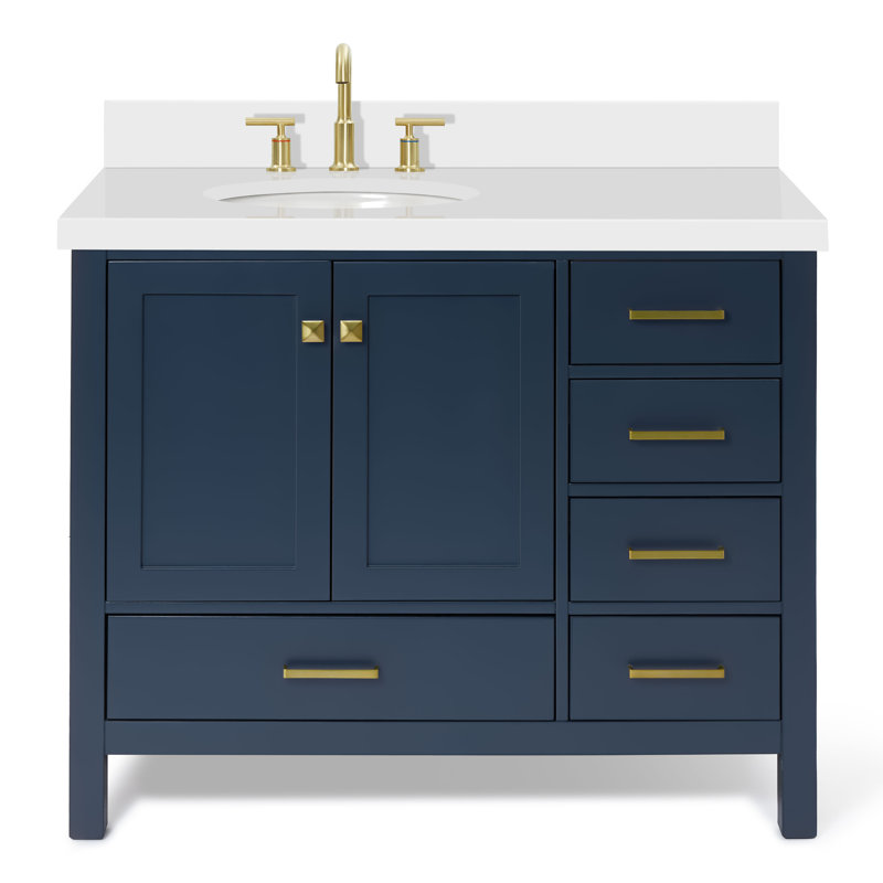 Ensemble de meuble-lavabo simple 43 po Cambridge, Bleu minuit
