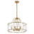 Kadden 6 - Light Handcrafted Textured Waterglass Drum Chandelier-741280579-762668464