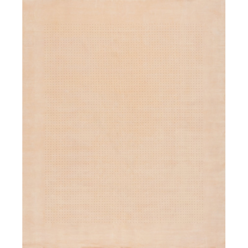 Sincerity Wool Area Rug in Pink, Rectangle 8' x 10'