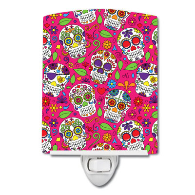 Day of the Dead Ceramic Night Light