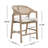 Darise 2-Person Counter Height Dining Table Set With Upholstered Stools & Rattan Back-128923411-128923413