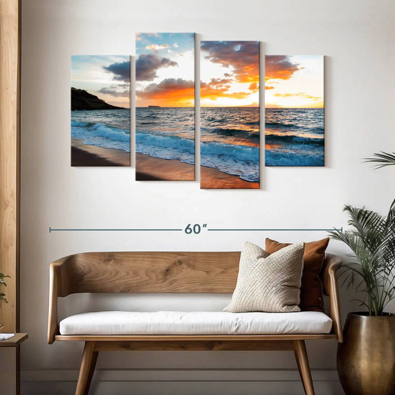 Gillard Maui Gillard coucher de soleil, H 32 po x l 52 po