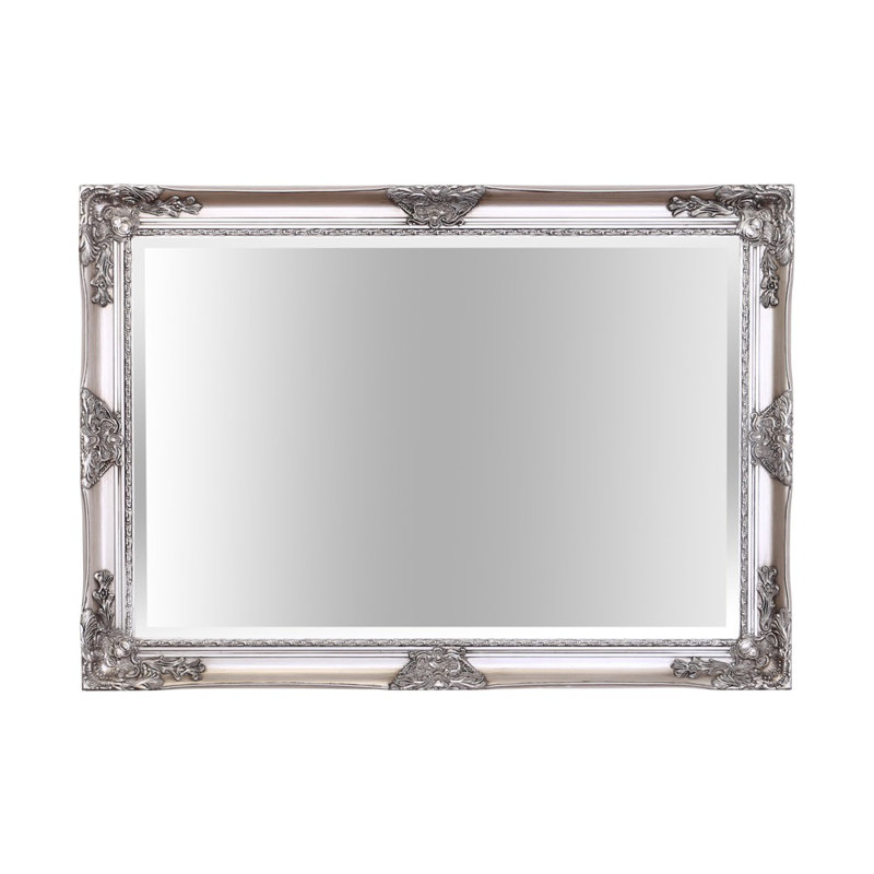 Haddon Rectangle Wall Mirror, 104cm H x 74cm W, White
