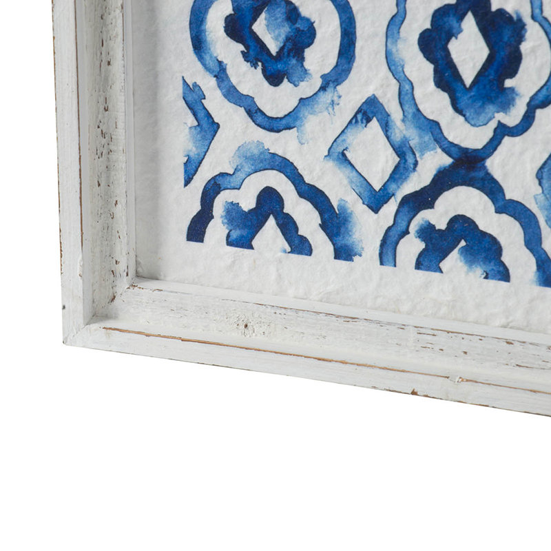 Sculptures murales modernes bleues et blanches suspendues - ensemble de 2 décorations d'art abstrait pour la maison - 12,5 po x 24,5 po | Idée de cadeau