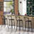Karpenko Upholstered Counter Stools Bar Stools Kitchen Chairs with Metal Frame