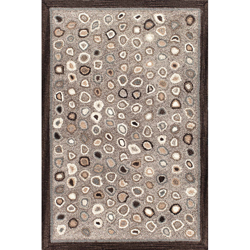 Tapis gris en laine Cat's Paw, Rectangle 4pi x 6 pi