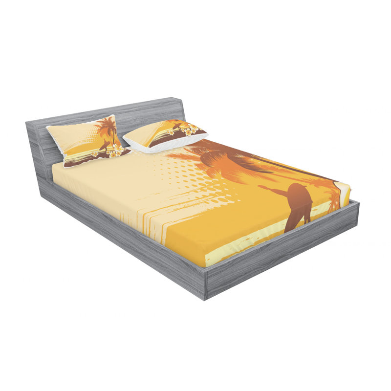 Microfiber Sheet Set, Queen Sheet Set with Fitted Sheet
