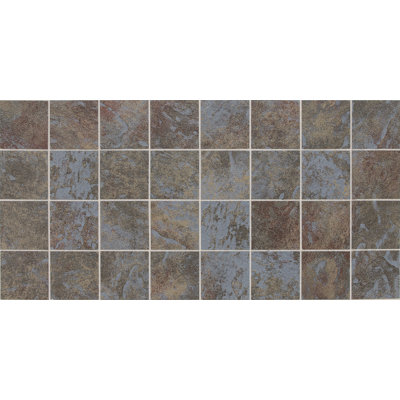 Carreau de mosaïque en verre bleu toscan ardoise 3 po x 3 po Continental