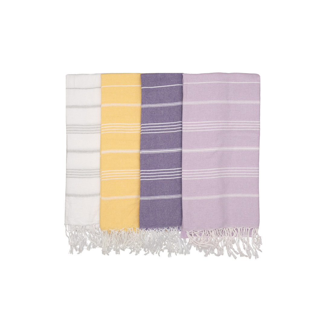 Ashly Turkish Cotton Beach Towel Set (Set of 4) Dovecove