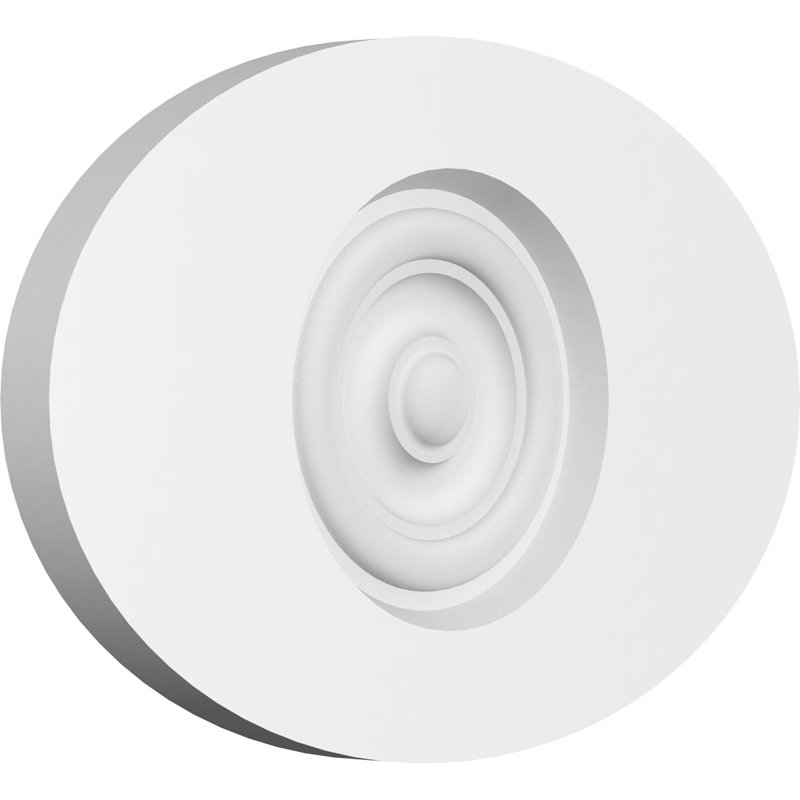 Standard Dalton Bullseye Rosette with Square Edge, 5.25"H x 8"W x 0.5"D