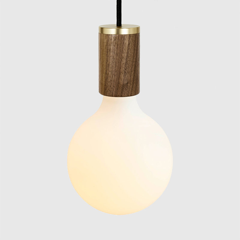 Porcelain III Pendant Light In Walnut