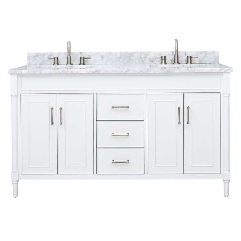Bristol 61'' W Double Vanity, White