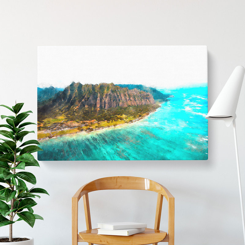View Of Honolulu In Hawaii - Wrapped Canvas Print, 35cm H x 50cm W x 3cm D