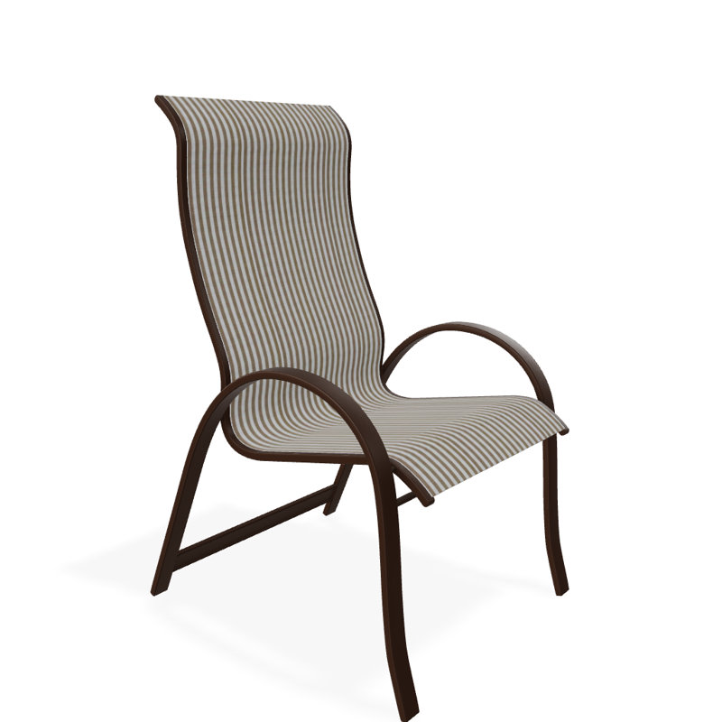Aruba 1 Outdoor Dining Armchair, Tan, Textured Kona