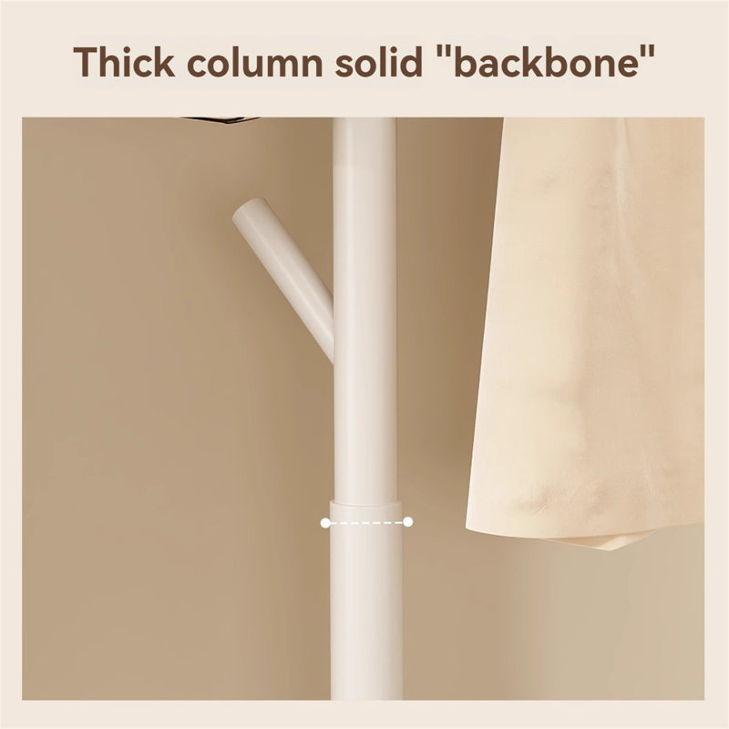 Simplifier les vêtements en bois massif et le porte-chapeau, Blanc